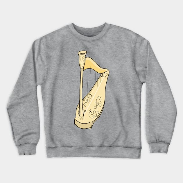 Golden Harp Crewneck Sweatshirt by Jamtastic